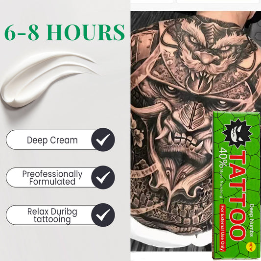 Tattoo Numbing Cream Maximum Strength Long Lasting with 5x Numbing TKTX | Laser Removal | Waxing | Eyebrow Threading | Cosmetic Cream