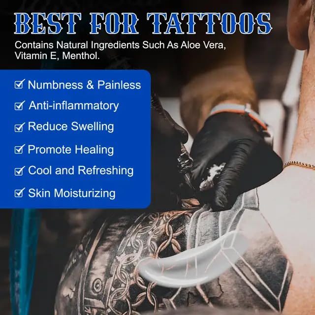 Tattoo Numbing Cream Maximum Strength Long Lasting with 5x Numbing TKTX | Laser Removal | Waxing | Eyebrow Threading | Cosmetic Cream