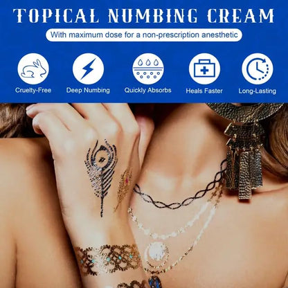 Tattoo Numbing Cream Maximum Strength Long Lasting with 5x Numbing TKTX | Laser Removal | Waxing | Eyebrow Threading | Cosmetic Cream